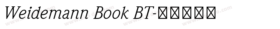 Weidemann Book BT字体转换